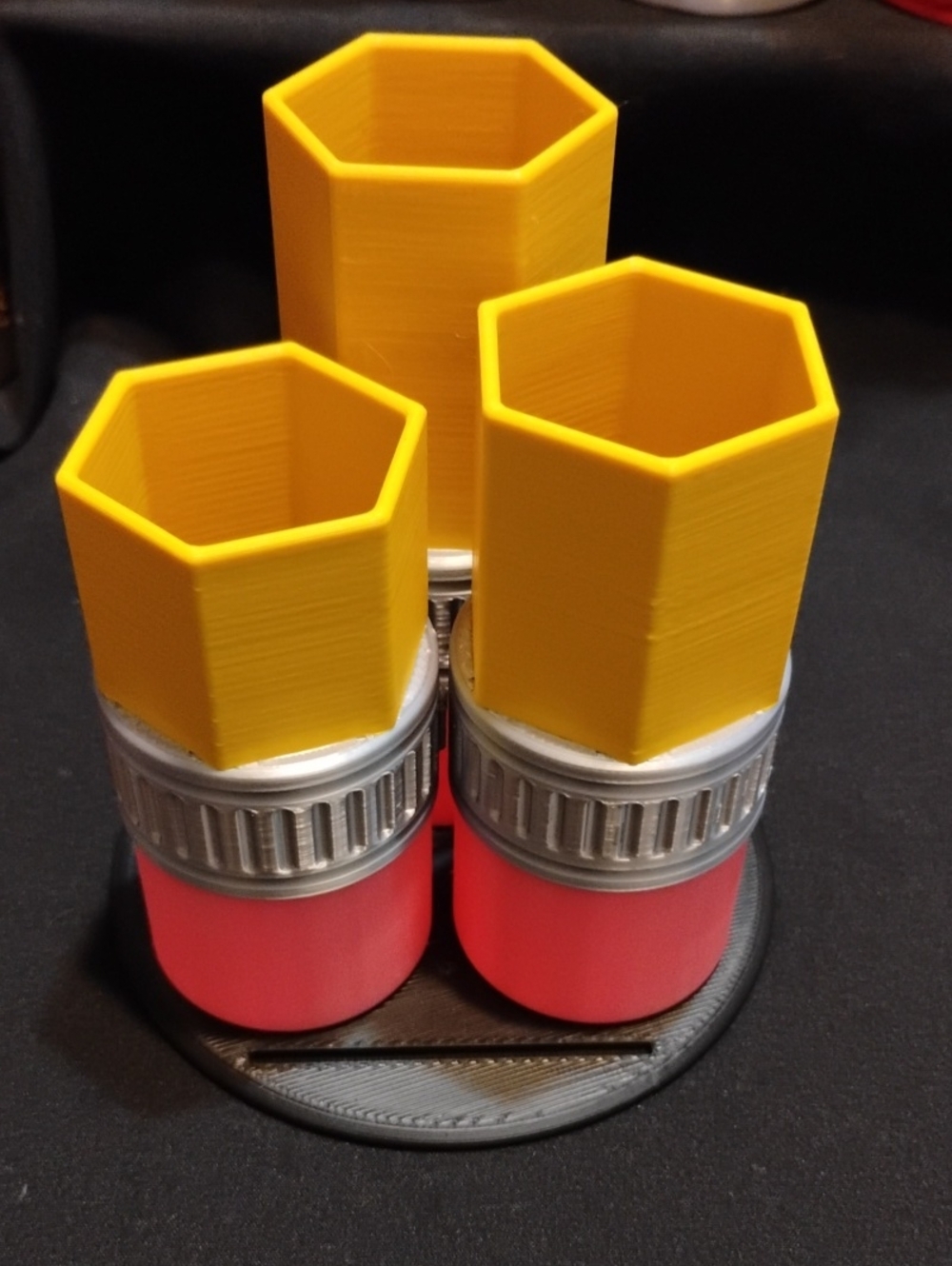 Yellow Hexagon Pencil Pen Holders
